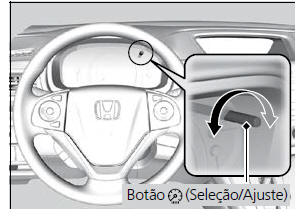 Operação dos Comandos do Volante de Direção