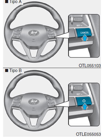 Funcionamento do controlo da velocidade de cruzeiro