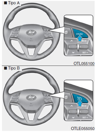 Funcionamento do controlo da velocidade de cruzeiro